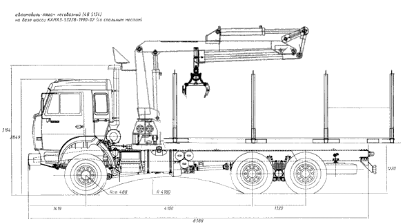 КАМАЗ-53228-сортиментовоз c гидроманипулятором